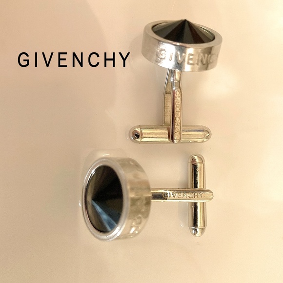 Givenchy Paris Pyramid Stud Cufflinks – Luxury Designer Statement - Picture 1 of 6